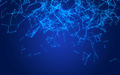 abstract digital background featuring glowing black plexus of interconnected points and lines. Represents big data, neural networks, and futuristic technology. Ideal for AI, blockchain