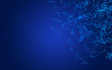 abstract digital background featuring glowing black plexus of interconnected points and lines. Represents big data, neural networks, and futuristic technology. Ideal for AI, blockchain