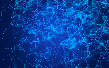 abstract digital background featuring glowing black plexus of interconnected points and lines. Represents big data, neural networks, and futuristic technology. Ideal for AI, blockchain