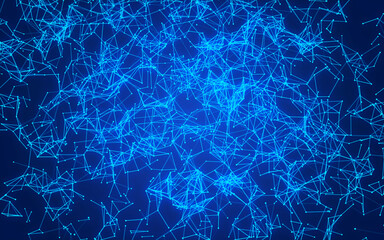  abstract digital background featuring glowing black plexus of interconnected points and lines. Represents big data, neural networks, and futuristic technology. Ideal for AI, blockchain