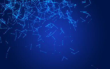 abstract digital background featuring glowing black plexus of interconnected points and lines. Represents big data, neural networks, and futuristic technology. Ideal for AI, blockchain