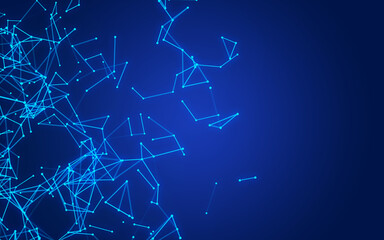 abstract digital background featuring glowing black plexus of interconnected points and lines. Represents big data, neural networks, and futuristic technology. Ideal for AI, blockchain