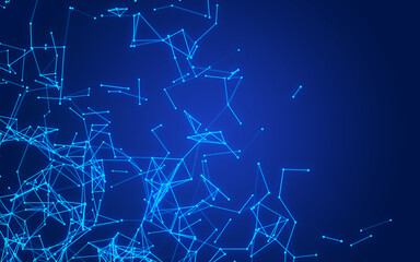 abstract digital background featuring glowing black plexus of interconnected points and lines. Represents big data, neural networks, and futuristic technology. Ideal for AI, blockchain