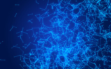 abstract digital background featuring glowing black plexus of interconnected points and lines. Represents big data, neural networks, and futuristic technology. Ideal for AI, blockchain