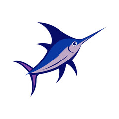 Fototapeta premium blue shark vector illustration