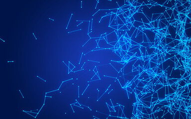 abstract digital background featuring glowing black plexus of interconnected points and lines. Represents big data, neural networks, and futuristic technology. Ideal for AI, blockchain