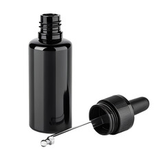Dark Glass Dropper Bottle for Beauty Products, Matte Black Dropper Bottle, Minimalist Black Dropper Packaging Mockup