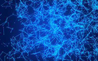 abstract digital background featuring glowing black plexus of interconnected points and lines. Represents big data, neural networks, and futuristic technology. Ideal for AI, blockchain