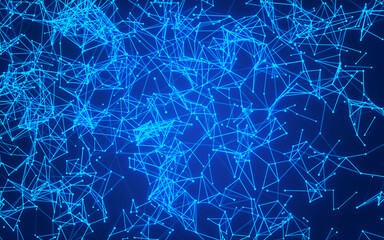 abstract digital background featuring glowing black plexus of interconnected points and lines. Represents big data, neural networks, and futuristic technology. Ideal for AI, blockchain