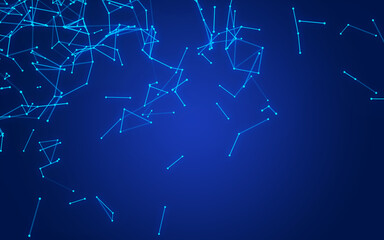 abstract digital background featuring glowing black plexus of interconnected points and lines. Represents big data, neural networks, and futuristic technology. Ideal for AI, blockchain