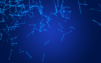 abstract digital background featuring glowing black plexus of interconnected points and lines. Represents big data, neural networks, and futuristic technology. Ideal for AI, blockchain