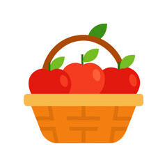 basket with apples