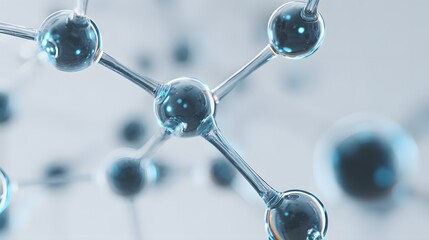 Close-up view of a molecular structure.