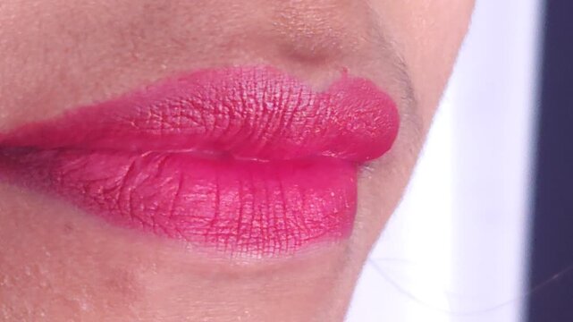 close up of a woman lips