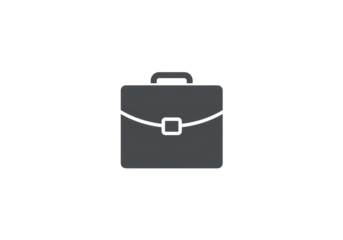 Simple Illustration of a Closed Briefcase isolated on transparent background