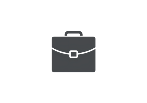 Simple Illustration of a Closed Briefcase isolated on transparent background