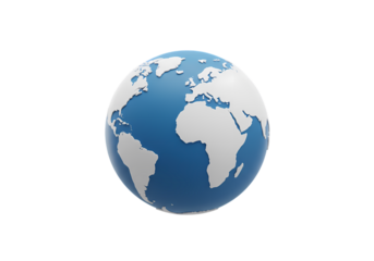 Global Connectivity: 3D Render of Earth isolated on transparent background