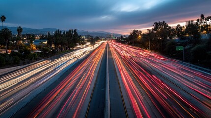 Twilight Highway: A Symphony of Lights