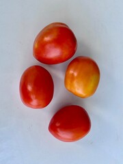 Fresh Red Tomato Isolated on White Background – Organic Vegetable Photo