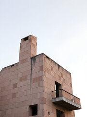 cement block earthy tones