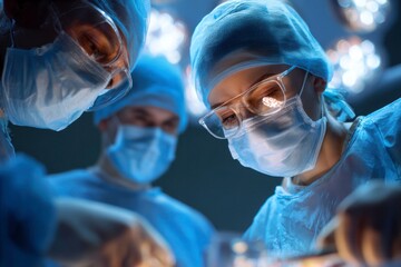 surgeon team operating