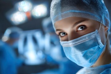 portrait of a female surgeon in operation room