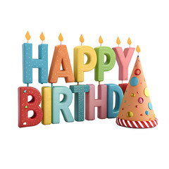 happy birthday card with candles