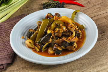 Roasted eel with lemongrass and sauce