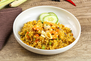 Asian Fried rice with seafood