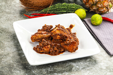 Indian cuisine - Vindaloo fish with spices