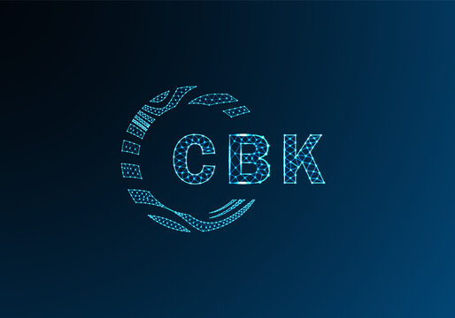 CBK low poly letter logo vector design. CBK lower poly logo design. CBK unique low poly logo design.