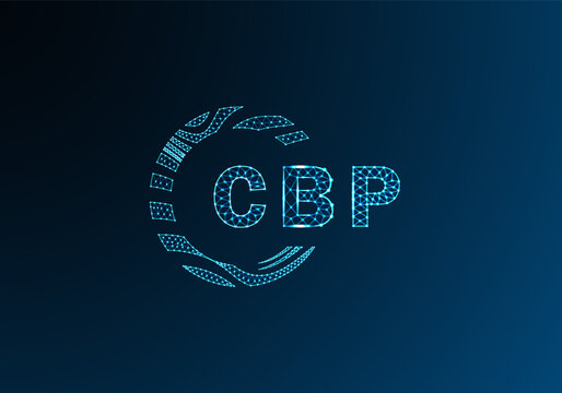 CBP low poly letter logo vector design. CBP lower poly logo design. CBP unique low poly logo design.