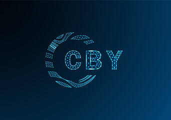 CBY low poly letter logo vector design. CBY lower poly logo design. CBY unique low poly logo design.