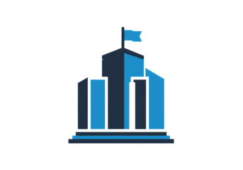 Cityscape Icon: Modern Business Center isolated on transparent background
