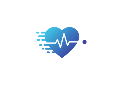 Digital Heart Disintegration: Pixel Art of a Fracturing Blue Heart isolated on transparent background