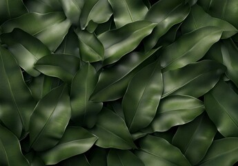 Dark Green Lush Foliage Texture Background