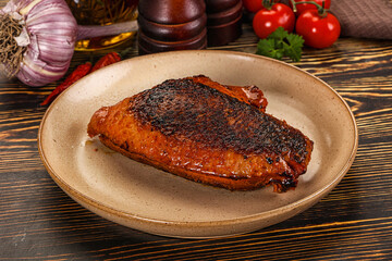 Roasted duck breast in cherry