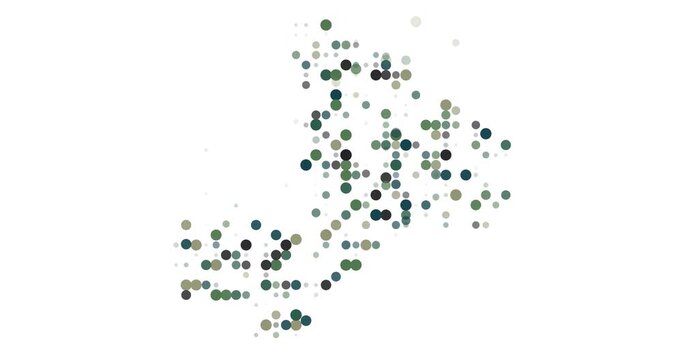 Generative Mali map abstract circular motion