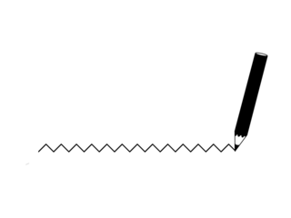 波線の下線または見出し線のイラスト