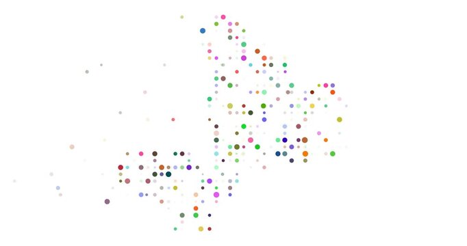 Digital Mali cultural abstract dots mapping