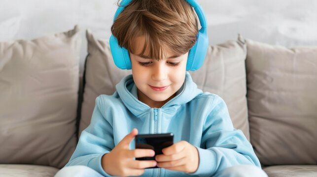 A distracted teen boy prioritizes video games and texting over his online lessons, struggling with focus and learning. - Powered by Adobe