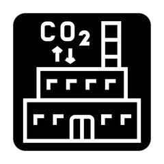 Fototapeta premium decarbonization black line icon for digital and print projects. Minimal clean icons for apps and websites.