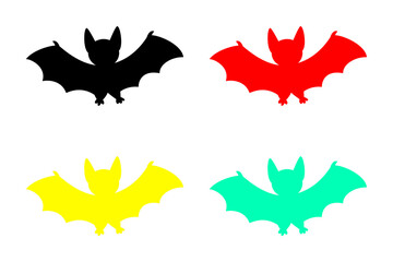 bat isolated on white, transparent background