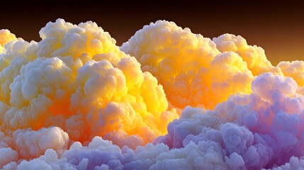 Obraz premium Colorful cloudscapes in a dramatic sunset.