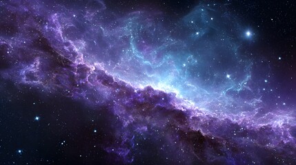 Fototapeta premium A vast expanse of nebulae and stars in deep space.