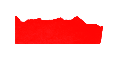 Red torn paper isolated on transparent background