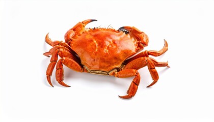 Vibrant Crab Displayed on a Clean White Background Showcasing its Colorful Shell and Intricate Features