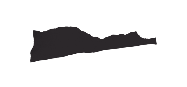 Black torn paper isolated on transparent background