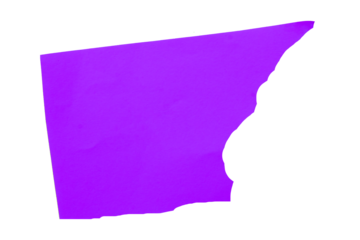 Purple torn paper isolated on transparent background