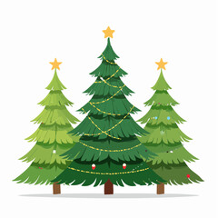 christmas tree isolated on white